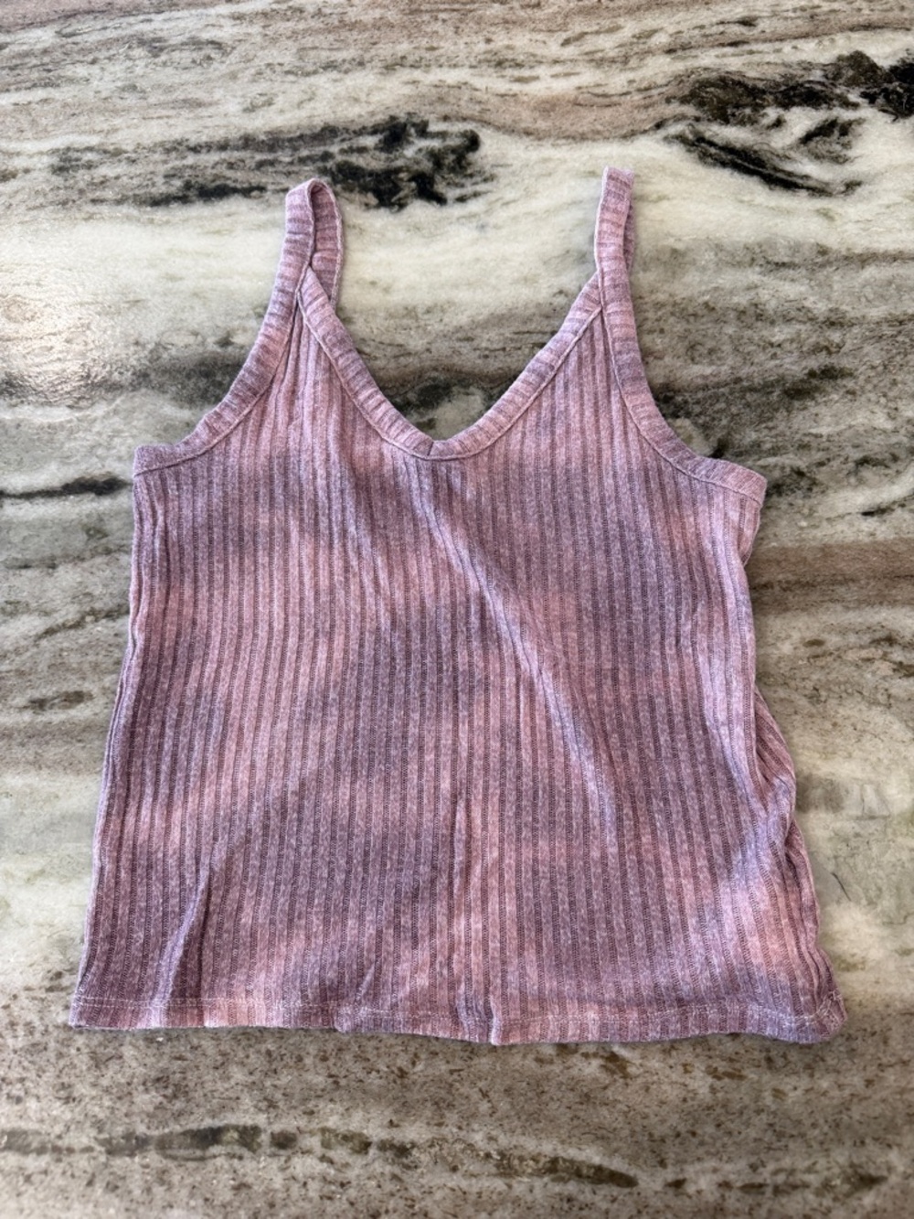 American Eagle Tie-Dye Ribbed Cropped Tank Top
